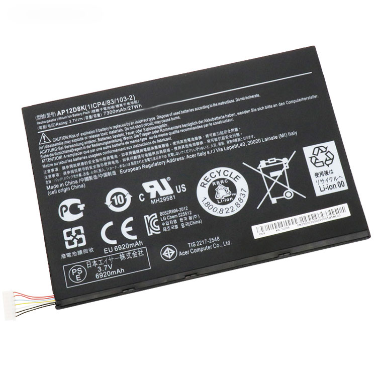 AP12D8K PC batterie pour Acer Iconia Tab A3-A10 P3-171 W510 W510P