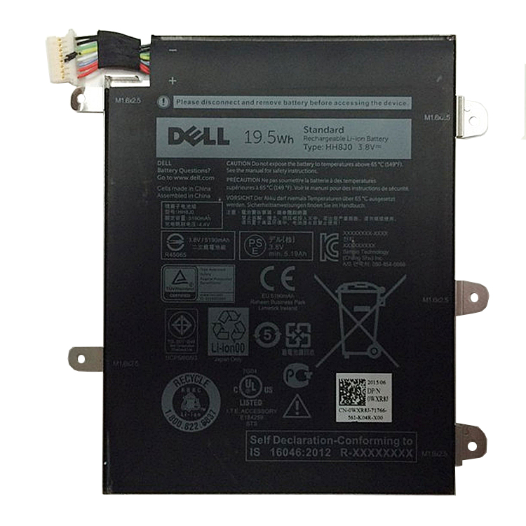 HH8J0,WXR8J pour Dell HH8J0 Tablet Series Built-in