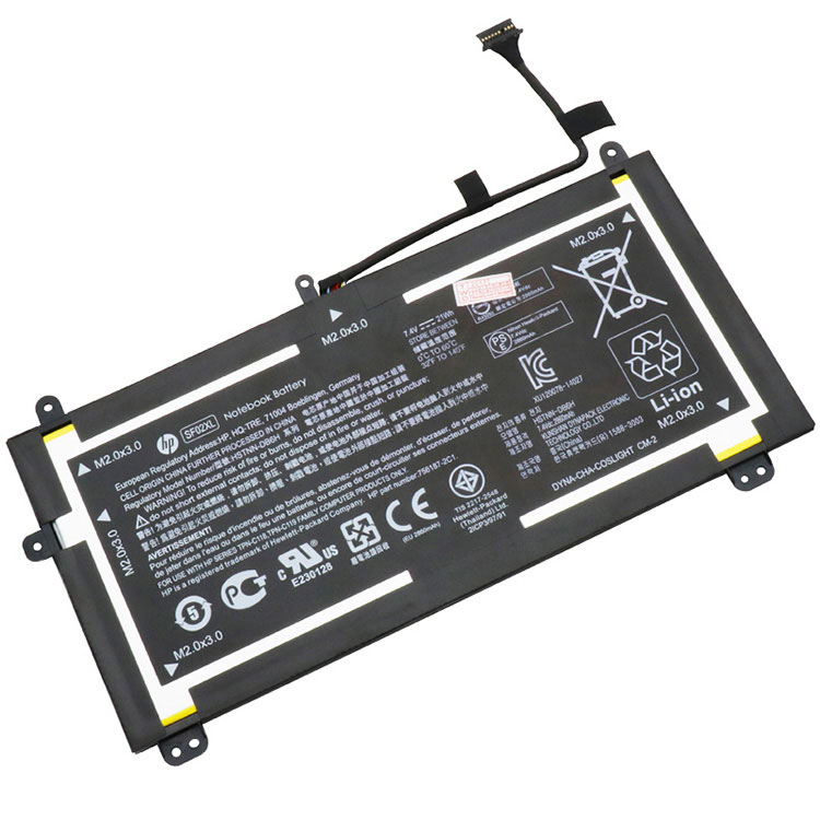SF02XL PC batterie pour HP HSTNN-DB6H Tablet PC