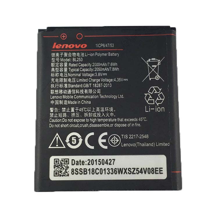 BL253 smartphone batterie pour Lenovo A2010 A2800-D A3600d 