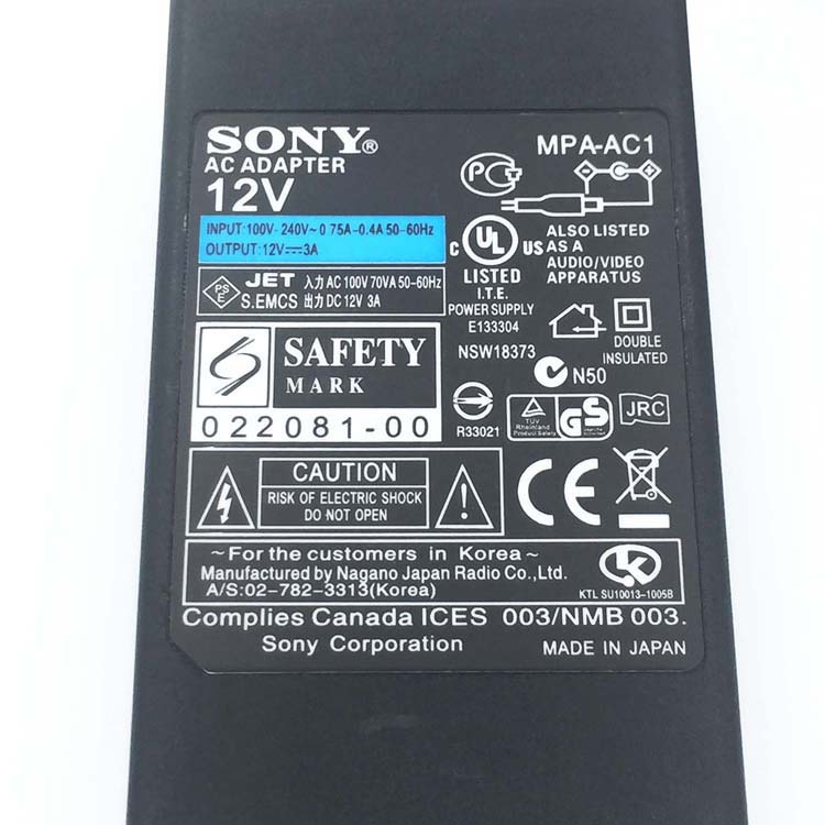 SONY Sony EVI-D70 Chargeur Adaptateur
