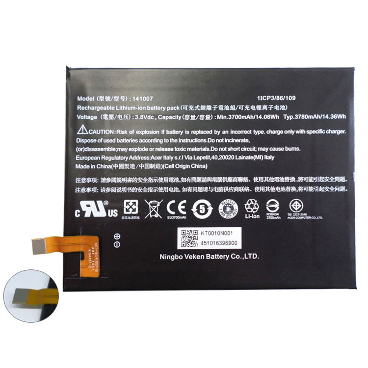 ACER Iconia Talk S A1-724 Batterie ordinateur portable