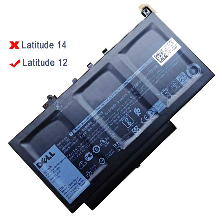 DELL Dell Latitude 12 E7470 series Batterie ordinateur portable