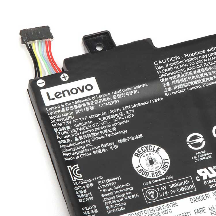 LENOVO Lenovo 500E Chromebook 1st Gen Series Batterie ordinateur portable