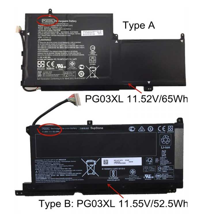 HP 15-dk0137TX Batterie ordinateur portable