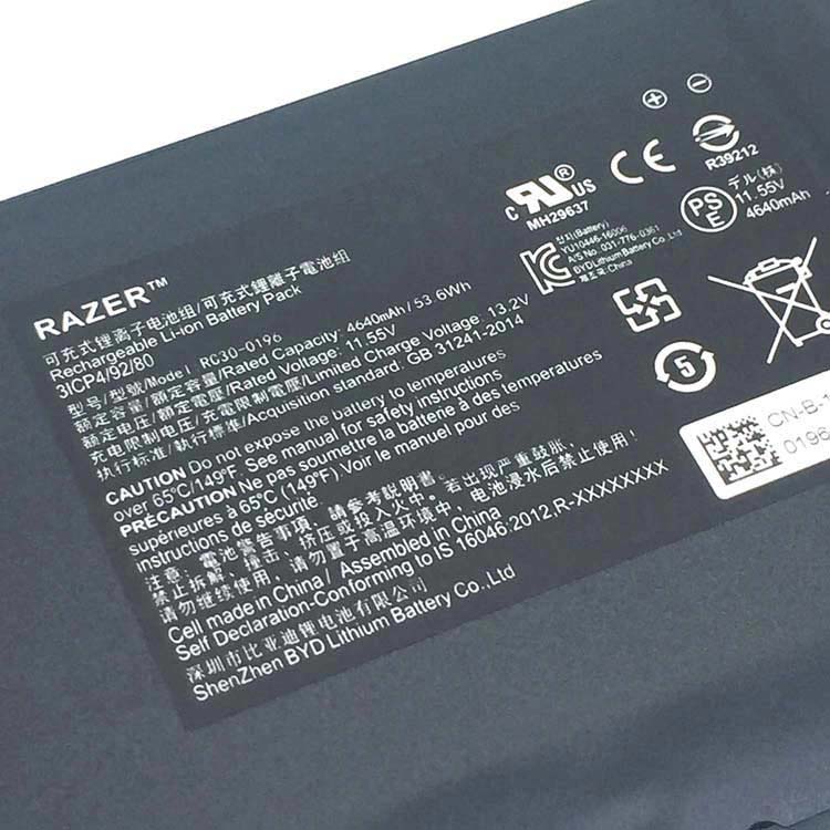 RAZER RZ09-0168 Batterie ordinateur portable