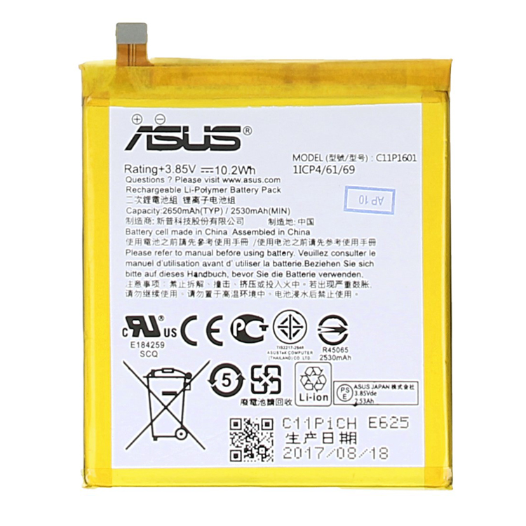 ASUS C11P1601 0B200-02160000 Smartphones Batterie