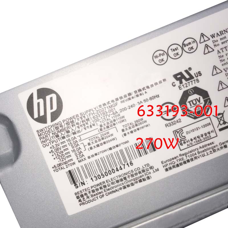 HP HP s5-1233cn Alimentation